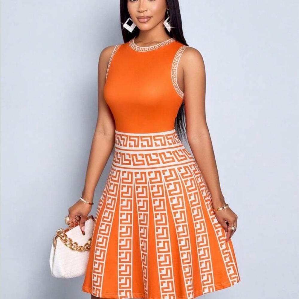 Orange Asymmetrical Dress